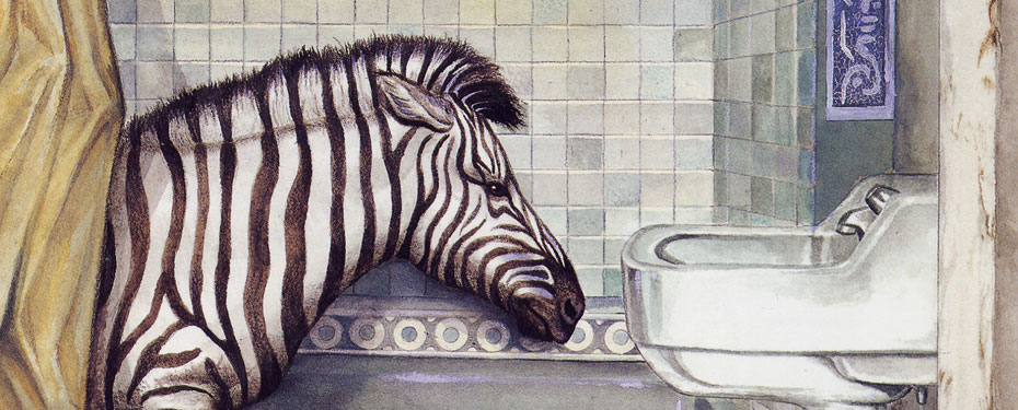 "Z is for Zebra Taking a Bath"
